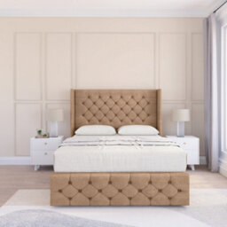 "Sloomy Luthor Naples Memory Foam Bed Set ,no Drawers, Mattress & 54"" Wingback Headboard With 12"" Footboard - Double" - thumbnail 2