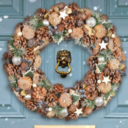 Dibor Traditional Giant Ivy Front Door Autumn Wreath Winter Spring Wreath  50Cm - thumbnail 2