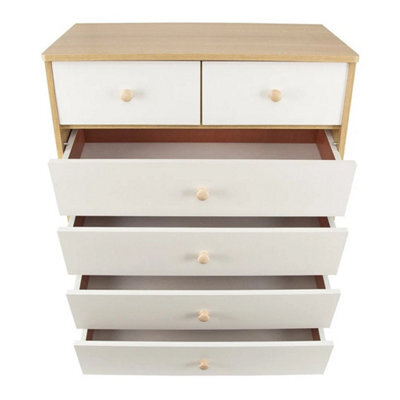 6 Drawer Storage Cabinet Bedside Chest Clothes Organizer Cupboard - image 1