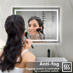 Probaty Bathrooms Bathroom Mirror 900X600mm Dimmable Led With Anti-Fog Ip44 Rated Illuminated Backlit Wall Mounted Touch Switch Vanity Mirror - thumbnail 4