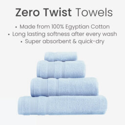 Allure Bath Fashions Luxury Zero Twist Egyptian Cotton Bath Towel - Baby Blue - thumbnail 6