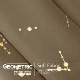 Deconovo Blackout Eyelet Curtains, Gold Constellation Printed Thermal Insulated Curtains, W46 X L72 Inch, Taupe, 2 Panels - thumbnail 4