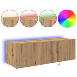 Walplus Tv Wall Cabinet Artisan Oak 100 X 35 X 31 Cm Engineered Wood - thumbnail 4