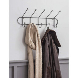 Garden Trading Large 5 Hook Rail Coat Rack Hat Wall Mounted Hanger Suitable In Hallway Bedroom Office - thumbnail 5