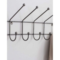 Garden Trading Large 5 Hook Rail Coat Rack Hat Wall Mounted Hanger Suitable In Hallway Bedroom Office - thumbnail 2