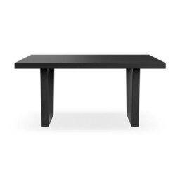 More4Homes Aria 4-6 Seater Dining Table Modern Black Table Top W Black Legs - thumbnail 3