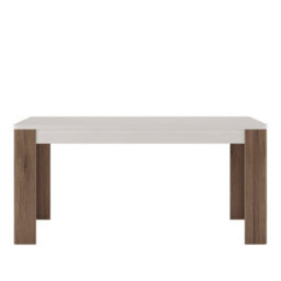 Wyld Haus Porto 160Cm Matt White Dining Table With Oak Detail - thumbnail 3
