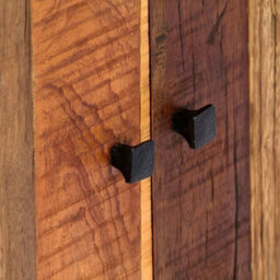 Berkfield Side Cabinet 60X35X76 Cm Solid Reclaimed Wood And Steel - thumbnail 5