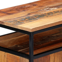 Berkfield Side Cabinet 60X35X76 Cm Solid Reclaimed Wood And Steel - thumbnail 4
