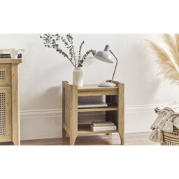 Ashfield Natural Oak Lamp Table With Removable Shelf - thumbnail 9