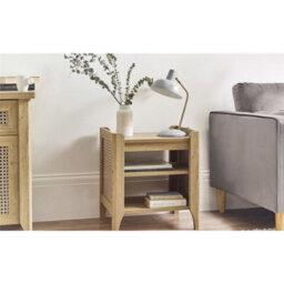 Ashfield Natural Oak Lamp Table With Removable Shelf - thumbnail 6