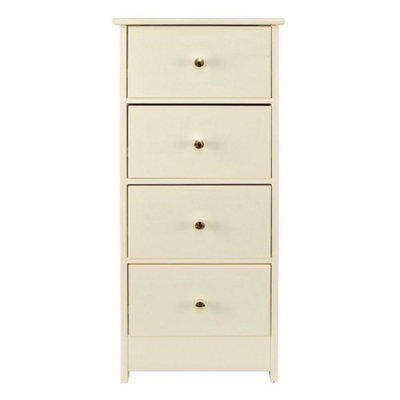 31(L)X29(W)X76(H) Cm Vintage Wooden Chest Drawers 4 Drawer Bedroom Furniture Storage Cabinet - image 1