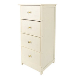 31(L)X29(W)X76(H) Cm Vintage Wooden Chest Drawers 4 Drawer Bedroom Furniture Storage Cabinet - thumbnail 4