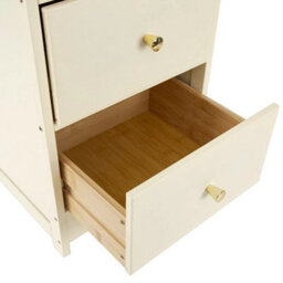 31(L)X29(W)X76(H) Cm Vintage Wooden Chest Drawers 4 Drawer Bedroom Furniture Storage Cabinet - thumbnail 2