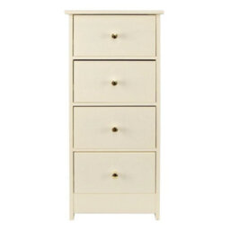 31(L)X29(W)X76(H) Cm Vintage Wooden Chest Drawers 4 Drawer Bedroom Furniture Storage Cabinet - thumbnail 1