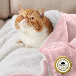 Ameha Sherpa Fleece Blanket Soft Thick & Warm Reversible Throw For Sofa, Bed & Travel Pink Single 130X150Cm - thumbnail 7