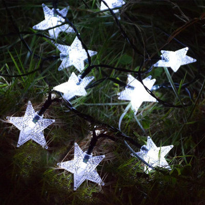 Waterproof Solar Powered Star Fairy String Light In White 20 Meters 120 Led - image 1