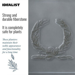 Idealist™ 30Cm Planter, Grey Light Concrete Square Garden Planter, Flower Box, Faux Lead Outdoor Plant Pot For Trees - thumbnail 6