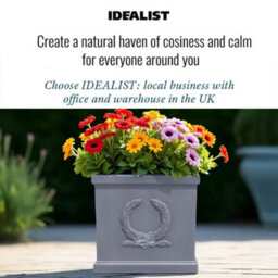 Idealist™ 30Cm Planter, Grey Light Concrete Square Garden Planter, Flower Box, Faux Lead Outdoor Plant Pot For Trees - thumbnail 8