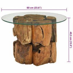 Vidaxl Coffee Table Solid Teak Driftwood 60 Cm - thumbnail 9