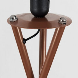 Valuelights Camden Copper Tripod Floor Lamp With Blush Drum Shade - thumbnail 6