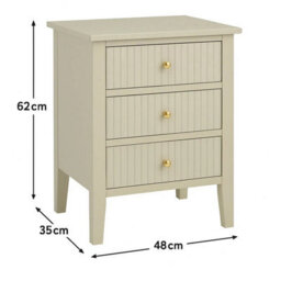 Melody Maison Dressing Table, Stool & Pair Of 3 Drawer Bedside Tables - Hales Taupe Range - thumbnail 8