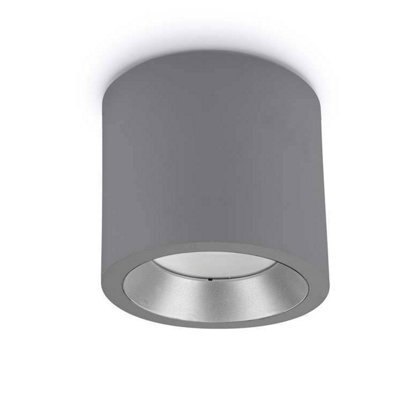 Luminosa Lighting Luminosa Led Large Outdoor Surface Mounted Spotlight Grey Ip65
