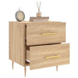 Berkfield Bedside Cabinet Sonoma Oak 40X35X47.5 Cm Engineered Wood - thumbnail 4
