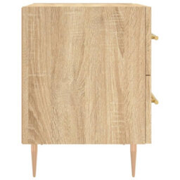 Berkfield Bedside Cabinet Sonoma Oak 40X35X47.5 Cm Engineered Wood - thumbnail 7