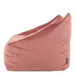 icon Natalia Velvet Adults Bean Bag Armchair And Pouffe, Ready Filled Large Beanbag And Footstool Dusk Pink - thumbnail 8