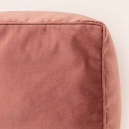 icon Natalia Velvet Adults Bean Bag Armchair And Pouffe, Ready Filled Large Beanbag And Footstool Dusk Pink - thumbnail 6
