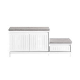 Hallway Storage Bench Shoe Bench Shoe Cabinet With 2 Seats,sobuy Fsr172-W,white
