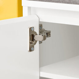 Sobuy Fsr172-W, Hallway Storage Bench Shoe Bench Shoe Cabinet With 2 Seats,white,w65Xd35Xh45 - thumbnail 4