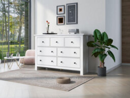 Btm Sideboard Side Cabinet Kitchen Cabinet Storage Cabinet Sideboard Chest Of Drawers With 7 Drawers For Living Room, White - thumbnail 7
