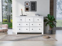 Btm Sideboard Side Cabinet Kitchen Cabinet Storage Cabinet Sideboard Chest Of Drawers With 7 Drawers For Living Room, White - thumbnail 4
