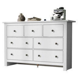 Btm Sideboard Side Cabinet Kitchen Cabinet Storage Cabinet Sideboard Chest Of Drawers With 7 Drawers For Living Room, White