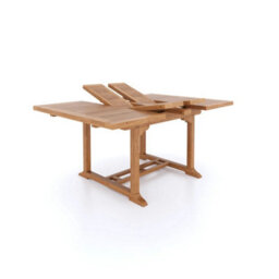 Eterna Padstow Teak Garden Outdoor Dining Table & 6 Seat Chair Set - With Cream Cushions - thumbnail 6