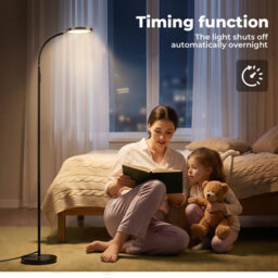 Emitto Led Floor Lamp Dimmable Standing Reading Light Remote Control 12W - thumbnail 8