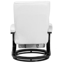 Beliani Recliner Chair Might With Footrest Faux Leather White - thumbnail 6