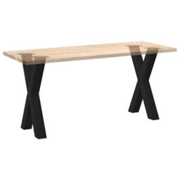 Berkfield Dining Table Legs X-Shaped 2 Pcs Black 60X(72-73) Cm Steel - thumbnail 8