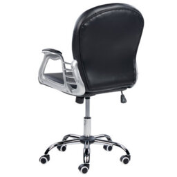 Beliani Desk Chair Princess Faux Leather Black - thumbnail 6