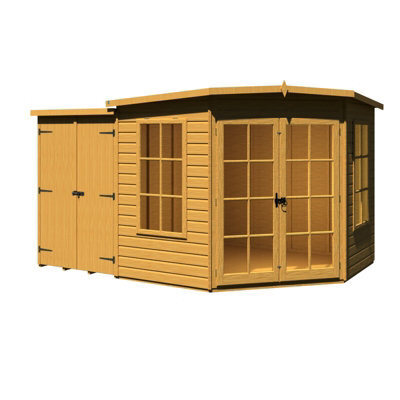 Shire Hampton 8 X 11 Feet With Side Shed - L119 X W224.8 X H190.2 Cm - image 1