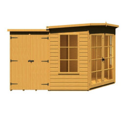 Shire Hampton 8 X 11 Feet With Side Shed - L119 X W224.8 X H190.2 Cm - thumbnail 3