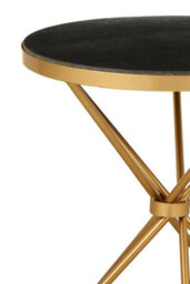 Orsina Templar Black Marble Top Side Table - thumbnail 3