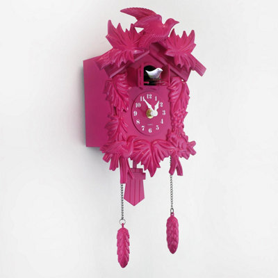 Walplus Pink Vintage Cuckoo Wall Clock - Swinging Pendulum, And Classic Design Wall Clock For Bedroom, Livingroom And Kitchen - image 1