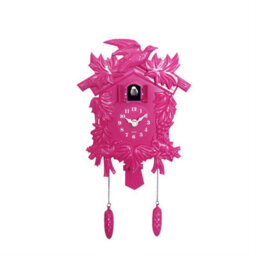 Walplus Pink Vintage Cuckoo Wall Clock - Swinging Pendulum, And Classic Design Wall Clock For Bedroom, Livingroom And Kitchen - thumbnail 6
