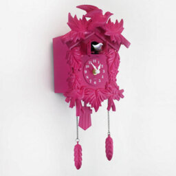 Walplus Pink Vintage Cuckoo Wall Clock - Swinging Pendulum, And Classic Design Wall Clock For Bedroom, Livingroom And Kitchen - thumbnail 1