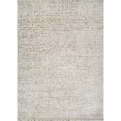 Livabliss Freud-Modern Ivory Brown High Pile Living Dining Bedroom Rug 140 X 200 Cm Easy Care, Non Shedding - image 1