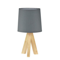 First Choice Lighting Hubert Natural Wooden Tripod Lamp - thumbnail 2