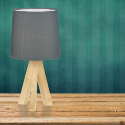 First Choice Lighting Hubert Natural Wooden Tripod Lamp - thumbnail 3